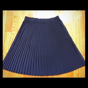 American Apparel Navy Pleated Skirt